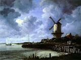 12X16 inch Jacob Ruisdael Canvas Art Repro Windmill with Wijk