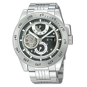 Orient Men Star Retro-Future Black Dial Stainless Steel Bracelet YFH02001B by Orient