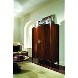 American Drew Bob Mackie Signature Serpentine TV Armoire in Rosewood Finish