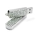 (Swarovski Crystal Elements) Jewellery Jewelry USB Flash Pen Drive Disk Memory with Simulated Diamond Crystals and Key Ring Supports Windows and Mac OS Choice of 4GB 8GB 16GB 32GB Great Gift (Ricco 12-049) (8GB)