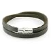 Brown Thin Double Cord Leather Bracelet