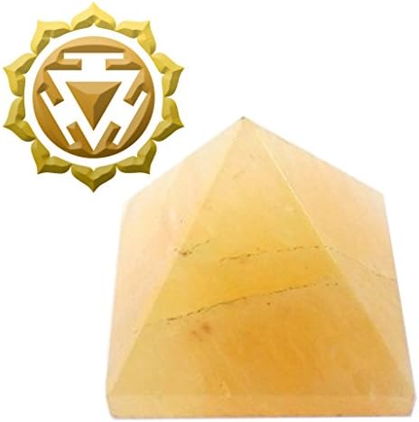BIGGEST CHAKRA STONE PYRAMID - Natural Healing Crystal: 40mm (2") up to 75mm (3") - Yellow Aventurine