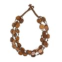 Bone Beads Brown Multi-Strand Necklace-Oval "Daily Calcium Multi-Strand Necklace [Oval - Brown]"