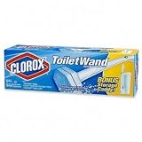 Clorox 03191 Toilet Wand Disposable Toilet Cleaning Starter Kit with Handle, 6 Pads and Caddy