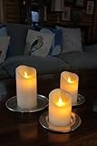 ELEVEN LEDキャンドル 癒しの灯り 胸を打つ雅な灯火 ゆらゆら揺れる 自動変色 蝋 ロマンチックのLED　模擬のろうそく 結婚式 家の飾り物 インテリア 間接照明 テーブルランプ大中小3本セッ