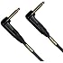 Mogami GOLD INSTRUMENT-02RR Pedal/Effects Cable, Gold 1/4" TS Right Angle Plugs, 2 ft.