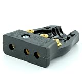 Leviton 20FP-E 20A-125 Volt, 2 Pole-3-Wire, Stage Pin, Female, Connector Pressure Plate Terminals, Black
