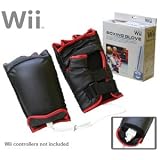 Boxing Gloves for Nintendo Wii Wiimote and Nunchuk - Black / Red Trim