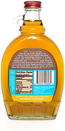 Grade A Golden Maple Syrup, Roxbury Mountain Maple, 12 Oz Glass