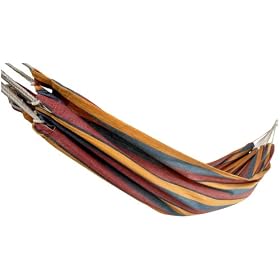 Strathwood Red, Orange, and Blue Cotton Fabric Hammock $9.60
