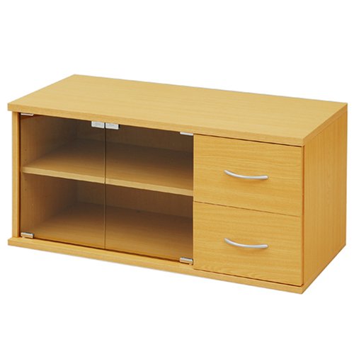 YAMAZEN ラフレシール2テレビ台(幅90) WRAF2-4590LB(NB) ナチュラル
