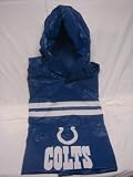New Indianapolis Colts Hooded Snap Up Heavy polyethylene/PVC NFL Rain Poncho - Big
