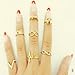 Epiestore(TM) (7PC) Tide of Fashion and Personality Female Joint Punk Rivet Joint Gold-plated Ring