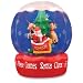 Gemmy 6' Airblown Santa in Sleigh Rotating Globe