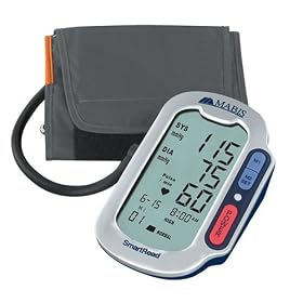 MABIS SmartRead Plus Automatic Digital Blood Pressure Monitor with WHO and Jumbo Display, Grey