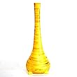 Handmade Ceramic Spun-Bamboo-Style Contemporary Flower Vase / Table Art In Yellow