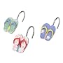 Flip Flops Shower Curtain Hooks - set of 12