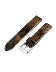 Philip Stein Watch Bands-Strap 1-LTBR 18mm Brown Lizard Teju Print Patent Strap Watch