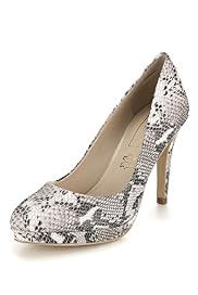 Autograph Leather Faux Snakeskin Print Platform Court Shoes with Insolia®