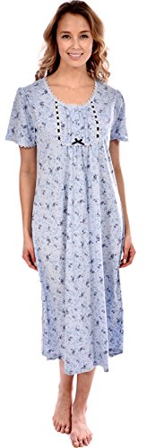 Patricia Women's Knit Cotton Floral Short Sleeve Nightgown PJ