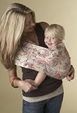 Hotslings Pink Ecru Floral Baby Pouch Sling Sateen Stretch Child Carrier, Size 5 (L)