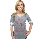 Junk Food Clothing Women's Arizona Cardinals Vintage Triblend Short Sleeve Crew,Steel ,Large