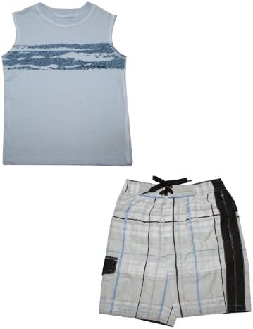 2 PCS Set: Kenneth Cole Reaction Toddler Boys Vest & Board Shorts
