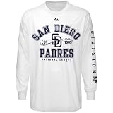 Majestic San Diego Padres Youth White Dial It Up Long Sleeve T-shirt