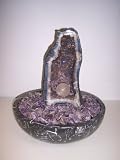 Aqua Amethyst Geode Fountain With Light