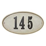 Qualarc RIG-4911 Ridgestone Oval Address Plaque System, Sandstone