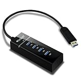 Bolse Bus-Powered Portable 4 Port USB 3.0 Hub Backward Compatible with USB 2.0