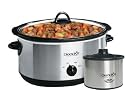 Rival SCV603-SB 6-Quart Slow Cooking Crock Pot Cooker w/ Little Dipper