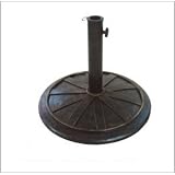 DC America UBP16161-BR Round Cast Stone Umbrella Base, Made from Rust Free Composite...
