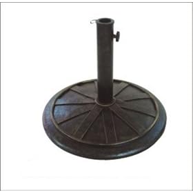 DC America UBP16161-BR Round Cast Stone Umbrella Base, Made from Rust Free Composite... by 