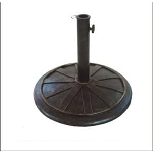 DC America UBP16161-BR Round Cast Stone Umbrella Base, Made from Rust Free Composite... by 
