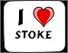 I Love Stoke Decorated Mouse Pad