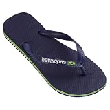 Havaianas Brasil Logo Navy Womens Flip Flops