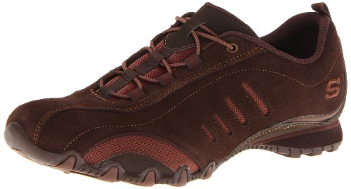Skechers Women'S Bikers-QTR Mesh Fashion Sneaker,Chocolate,7 M US