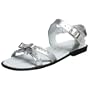 Kid Express Toddler Astrid Sandal,Silver Metallic,24 EU (US Toddler 8-8.5 M)