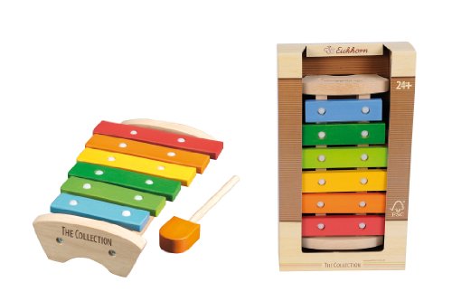 Imagen 2 de Eichhorn 100004924 - Xilófono de madera, 24 x 15 cm [Importado de Alemania] (Simba Dickie)