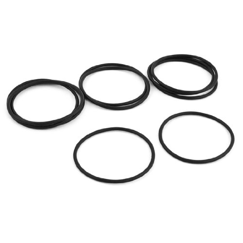 2mmx44mm Black Nitrile Rubber Sealing O Ring Seal Washer Grommet 10Pcs