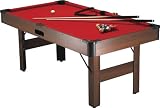 Picture of Powerglide Galaxy Unisex Pool Table - Dark Wood/Red, 70 Inch