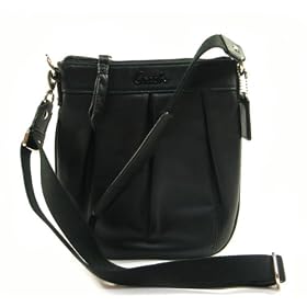 AUTHENTIC COACH PARKER BLACK LEATHER SWINGPACK CROSSBODY MESSENGER 42585