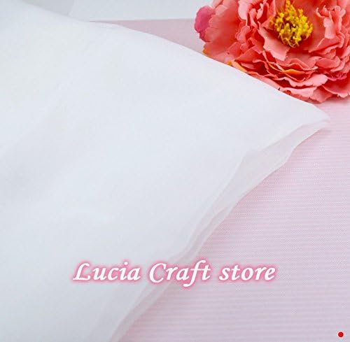 150*100cm White , Black and Meat Pink for selecion Organza Matt yarn Clothing fabrics 1pc/lot (white)
