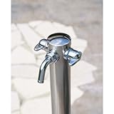 ステンレス立水栓ガーデン水栓柱 湯水混合栓柱