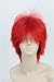 Burgundy Red Male Short Heat Resistance Cosplay Wig Anime Show & Party & Performance Hair Full Wigs