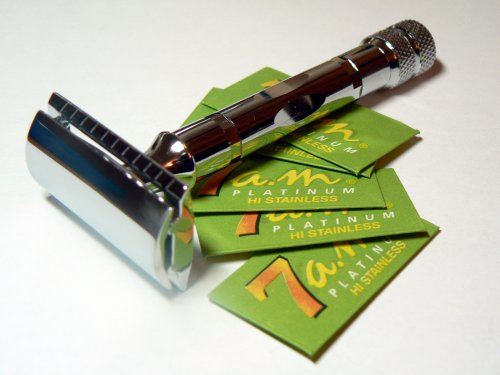Parker 89R Super Heavy Weight Double Edge Safety Razor and 5 Blades!