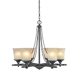 Austin Weathered Saddle 6-Light Chandelier