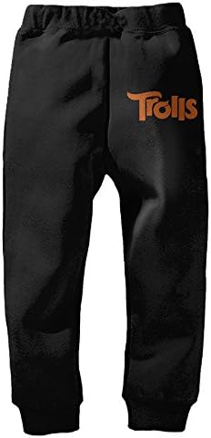 5-6 Toddler Trolls Elastic Jersey Sweatpants For Boys &amp; Girls Black