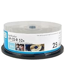 HP 52x LightScribe 700MB 80-Minute CD-R Media - 25 Pack